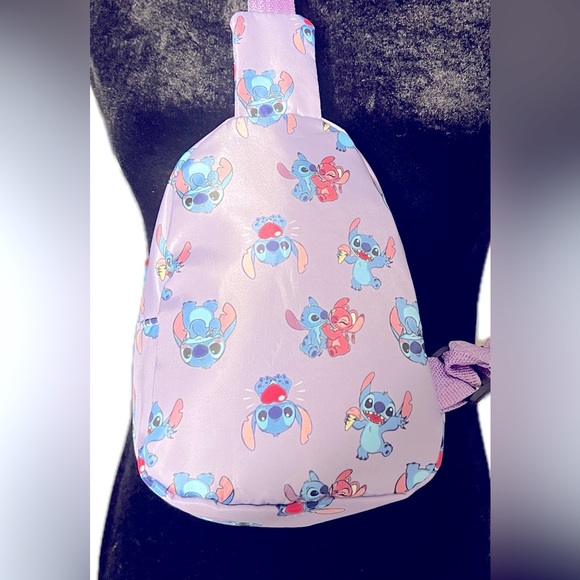 Purple Stitch Plush Crossbody Bag - Picture 3 of 3